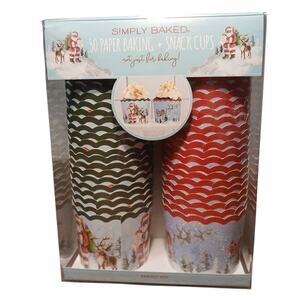 Simply Baked Christmas Cupcake Snack Dip Nuts Party Favor Sauces Candy Cups 50ct